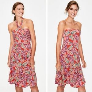 Boden‎ Lilah Multi-Way Dress Paisley Print Allover Size 16R Multicolor.